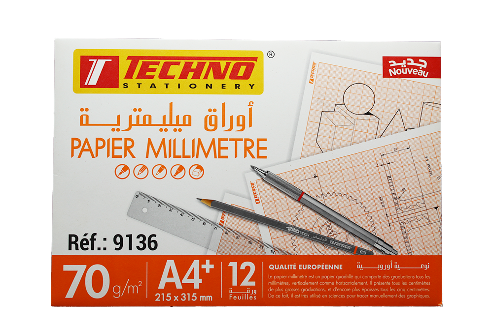 PAPIER MILLIMETRE EN POCHETTE