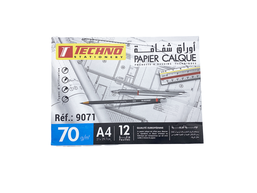 PAPIER CALQUE EN POCHETTE DE12