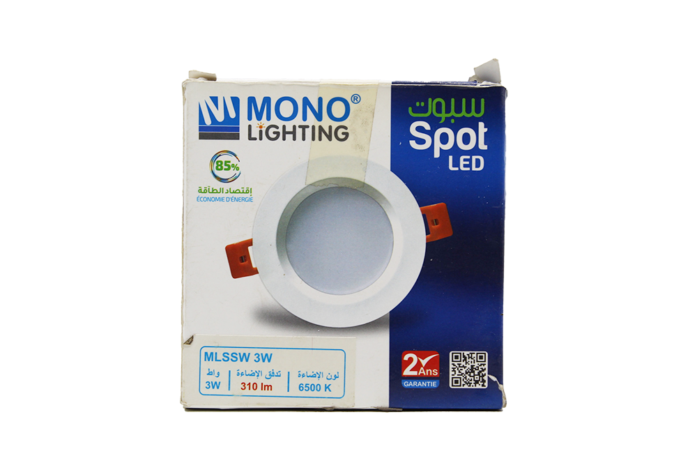 MONO SPOT SLIM WHITE 3W6500K