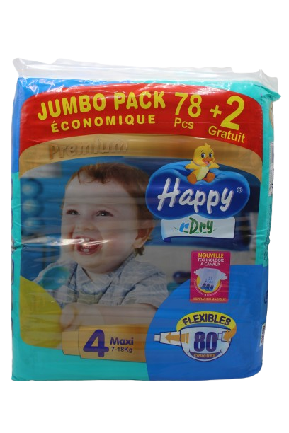 HAPPY R DRY JUMBO MAXI 80PCS