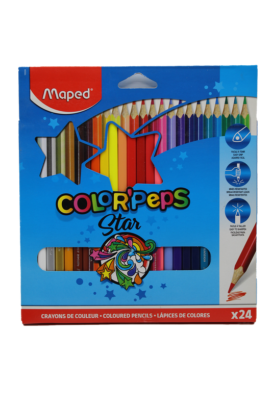CRAYON COULEUR 24PCS MAPED 183