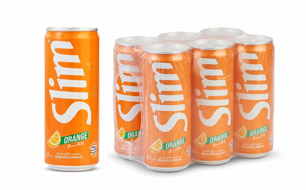 SLIM SODA CANETTE ORANGE 33CL