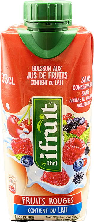 JUS FRUITS ROUG LAIT 33CL TET