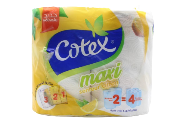 COTEX ESSUIE TOUT CITRON 2R