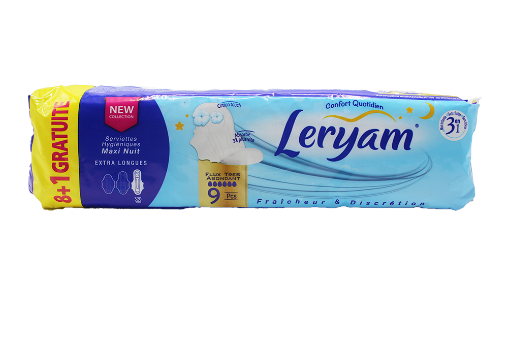 LERYAM SERV HYG MAXI NUIT 9P