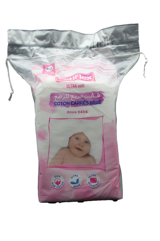 COTIFLEX DISQUE CARRE BB 60PCS