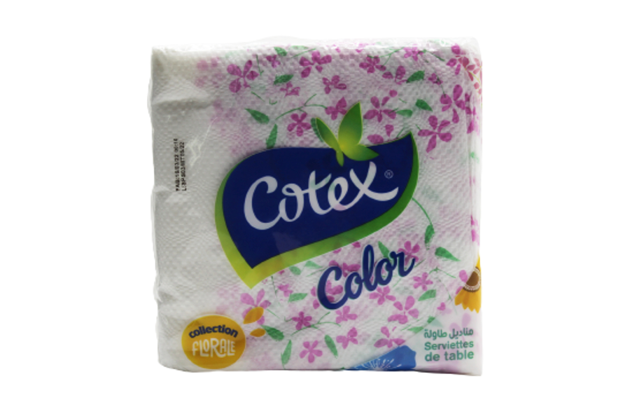 SERVIETE DE TABLE FLORAL X80