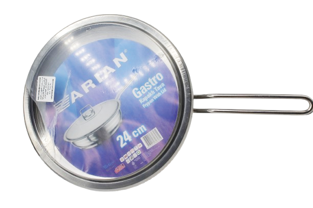 POELE INOX 24X7CM COUVERCLE