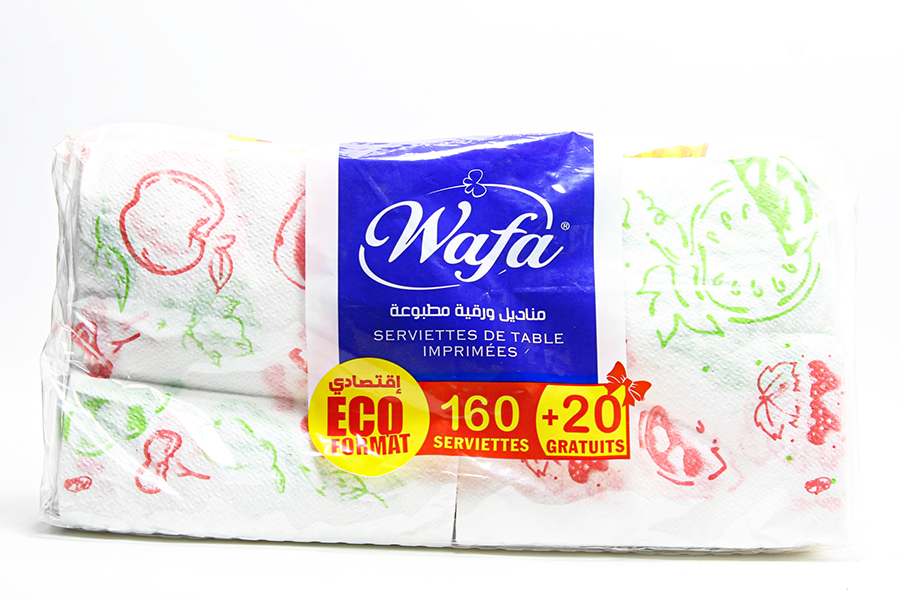 WAFA SERVIETTE IMPRI ECO160+20