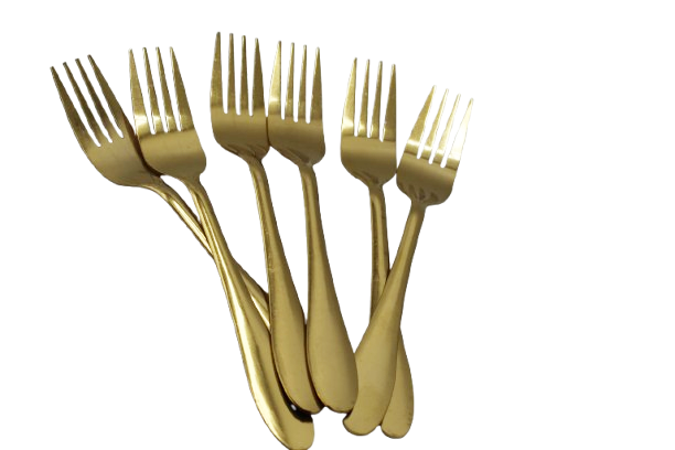 FOURCHETTE DOREES A TABLE 6PCS