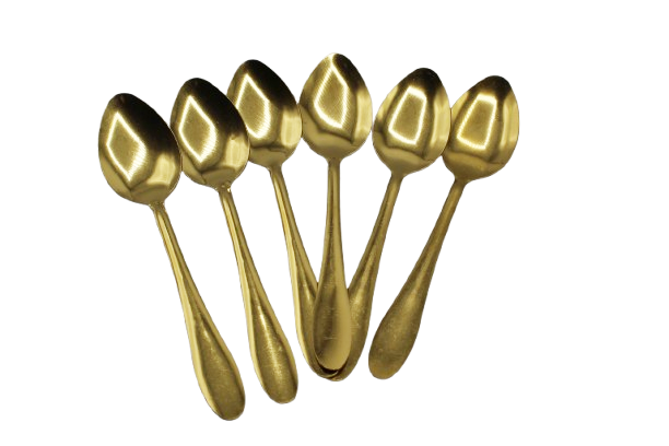 CUILLERE DOREES A TABLE 6PCS