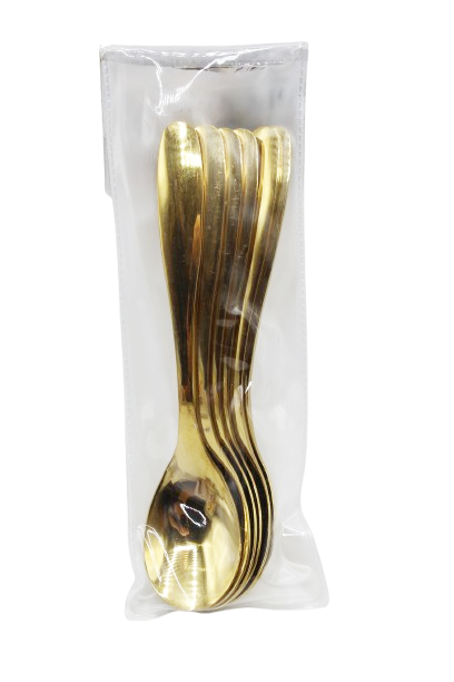 CUILLERE DOREES A DESSERT 6PCS