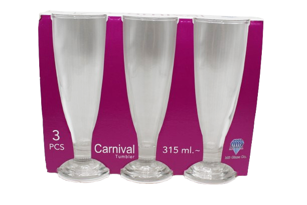 SET 3PCS CARNIVAL GLASS 315ML