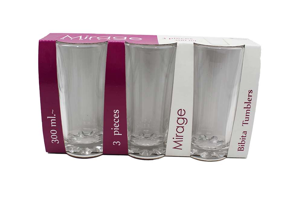 SET 3PCS MIRAGE 300ML GLASS