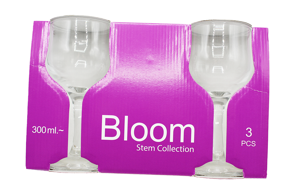 VERRE A PIED 3PCS BLOOM 300ML