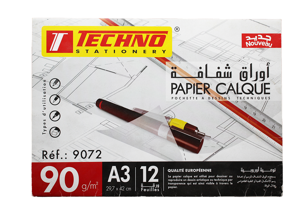 PAPIER CALQUE EN POCHETTE DE12