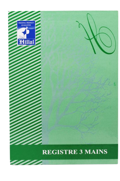 REGISTRE 3 Mains 70gr