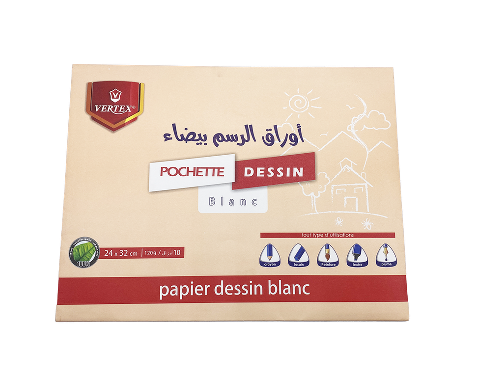 POCHETTE DE DESSIN BLANCHE 014