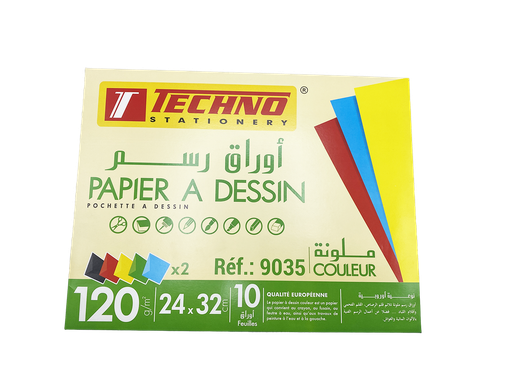 [84490] PAPIER A DESSIN COULEURS EN PO