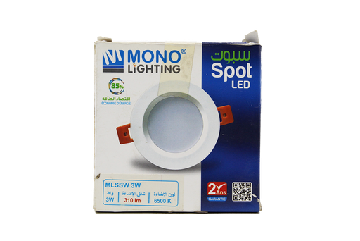 [DZ-01631] MONO SPOT SLIM WHITE 3W6500K