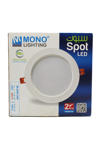 [DZ-01638] MONO SPOT SLIM WHITE 28W 6500K