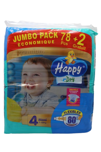 [12013088] HAPPY R DRY JUMBO MAXI 80PCS