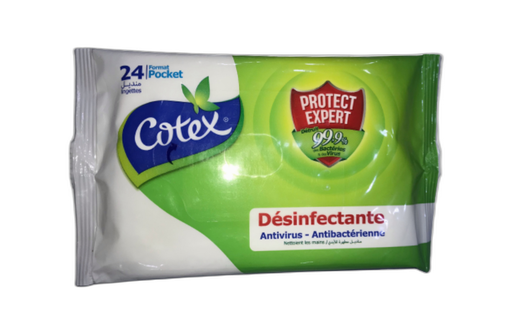 [12011464] COTEX LINGETTES POCKET 24PCS