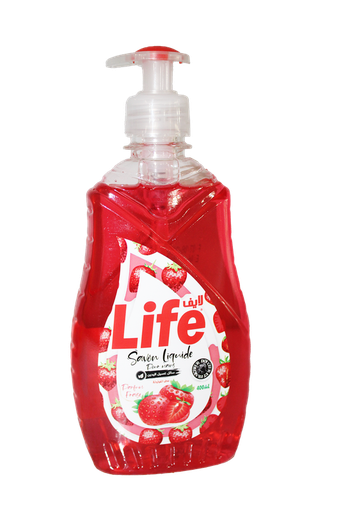 [12013604] LIFE LAVE MAIN FRAISE 400ML