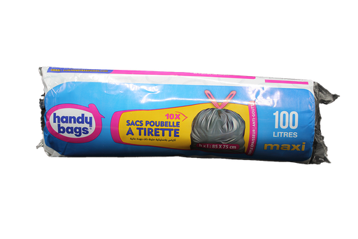 [31014130] SAC POUBELLE NOIR A TIRETTE