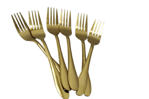 [31017197] FOURCHETTE DOREES A TABLE 6PCS