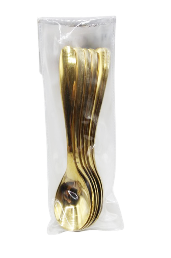 [31017210] CUILLERE DOREES A DESSERT 6PCS