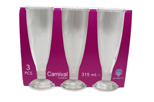 [31017436] SET 3PCS CARNIVAL GLASS 315ML