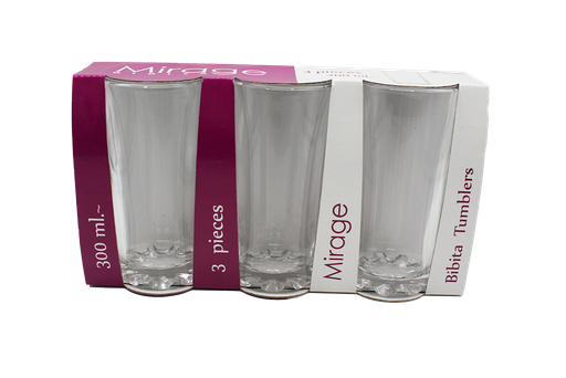 [31017437] SET 3PCS MIRAGE 300ML GLASS
