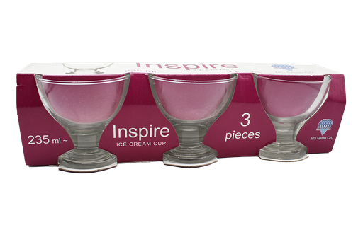 [31017978] 3COUPE A GLASSE EN VERRE 235ML